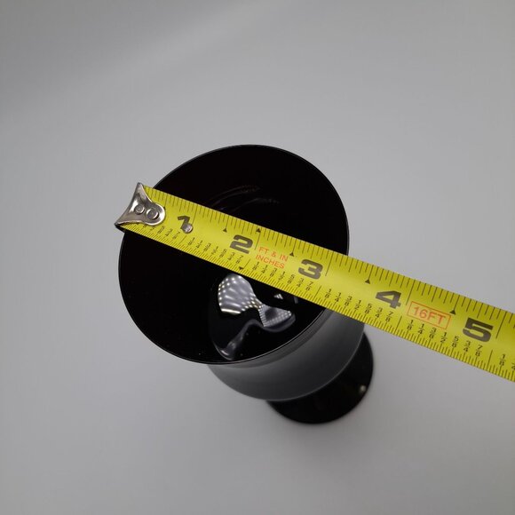 Vintage MCM Black Amethyst Glass Goblet - Picture 8 of 9